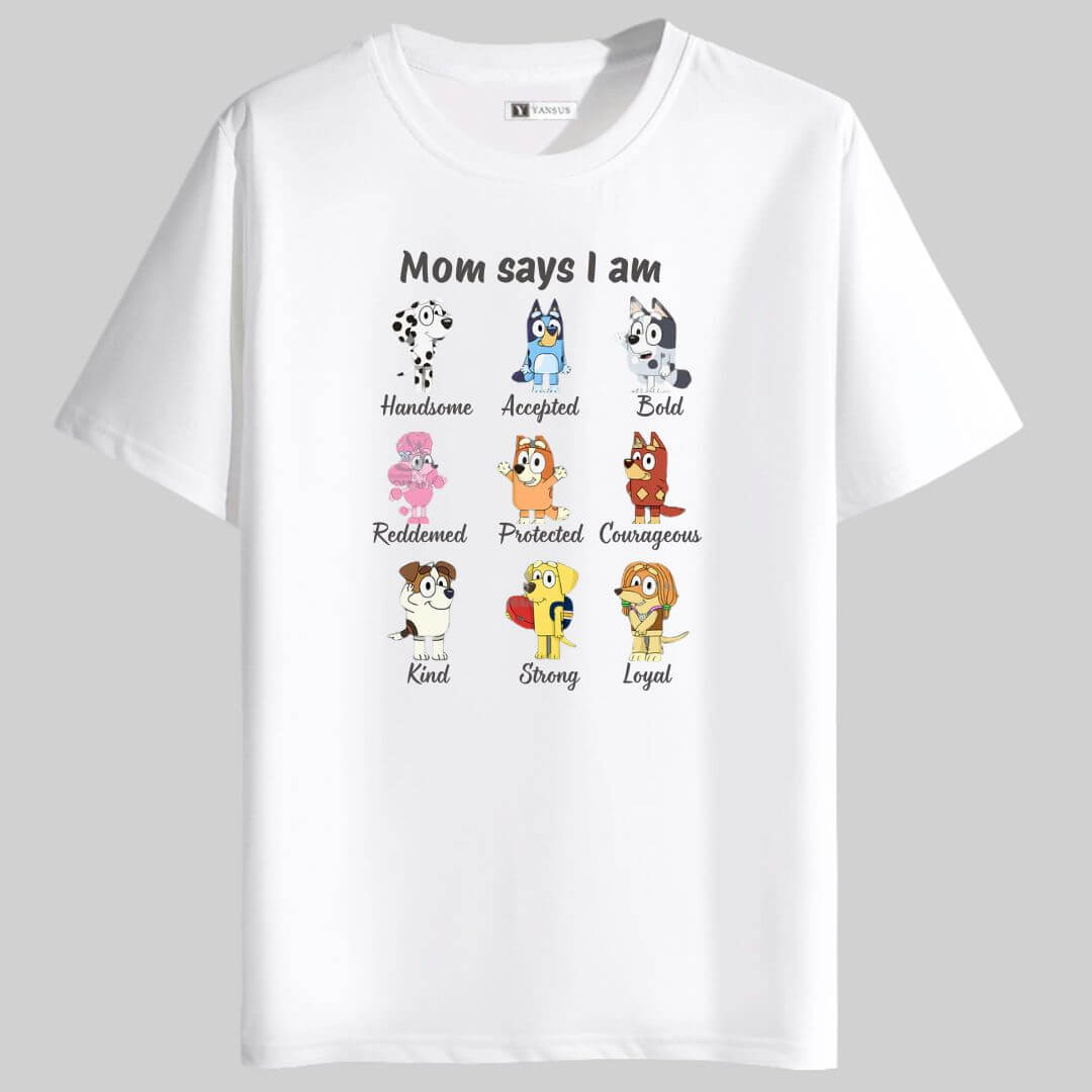 POLO MANGA LARGA ALGODÓN UNISEX BLANCO PELUCHE BLUEY Y BINGO FRIENDS TALLAS 4 AL XL - 1