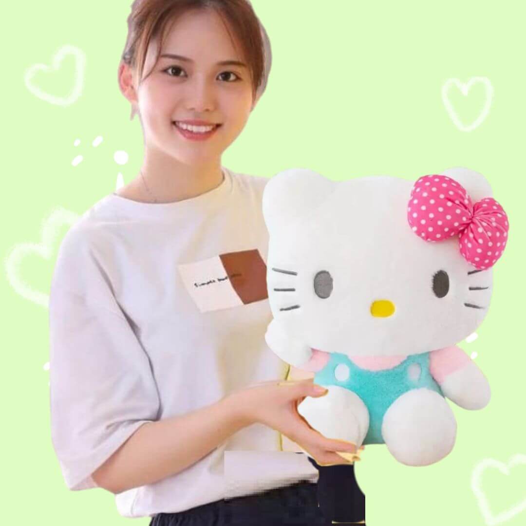 PELUCHE HELLO KITTY COLOR PASTEL - MIDE 30 CM ALTO - 2