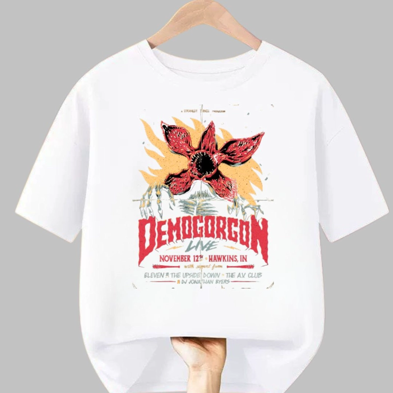 POLOS DEMOGORGON STRANGER THINGS BLANCO PELUCHE - TALLAS 12 AL XL - 1