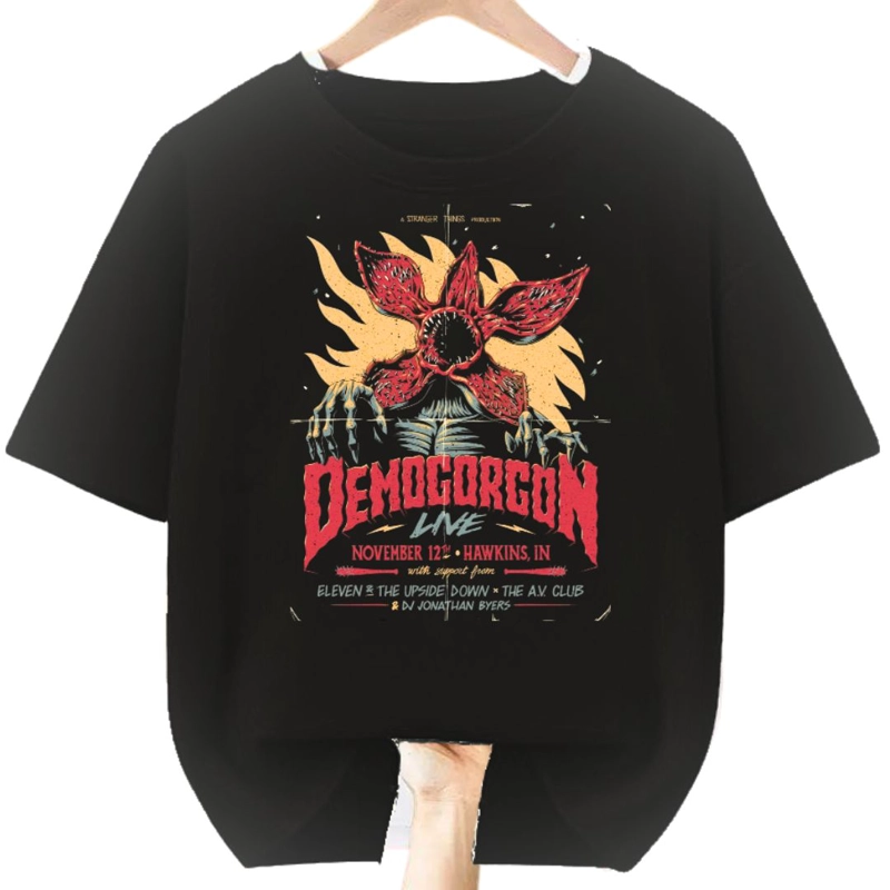 POLOS DEMOGORGON STRANGER THINGS NEGRO PELUCHE - TALLAS 12 AL XL - 1