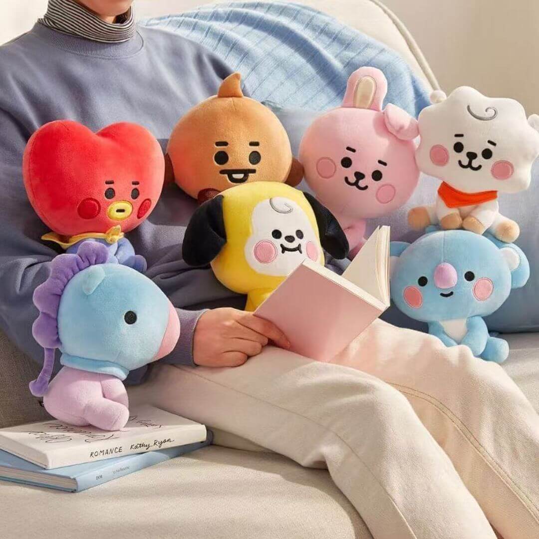 SET X 07 PELUCHES BT21 PELUCHES BTS - MIDEN 22 CMS ALTO - 2