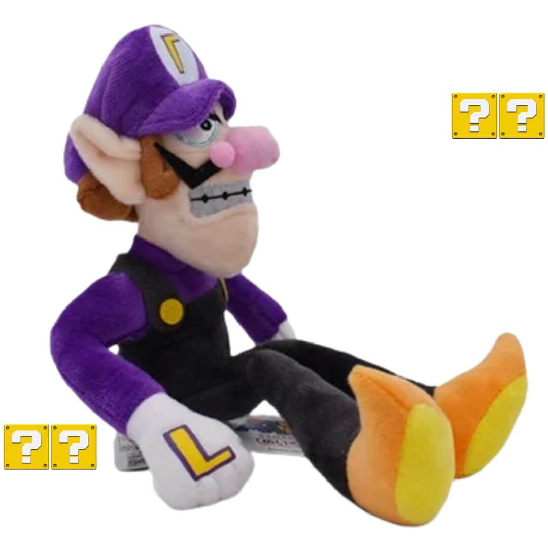 PELUCHE WALUIGI DE MARIO BROS - MIDE 33 CM ALTO - 2