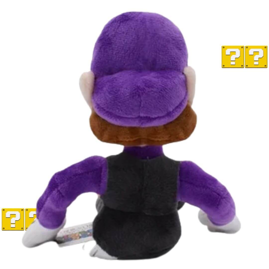 PELUCHE WALUIGI DE MARIO BROS - MIDE 33 CM ALTO - 3