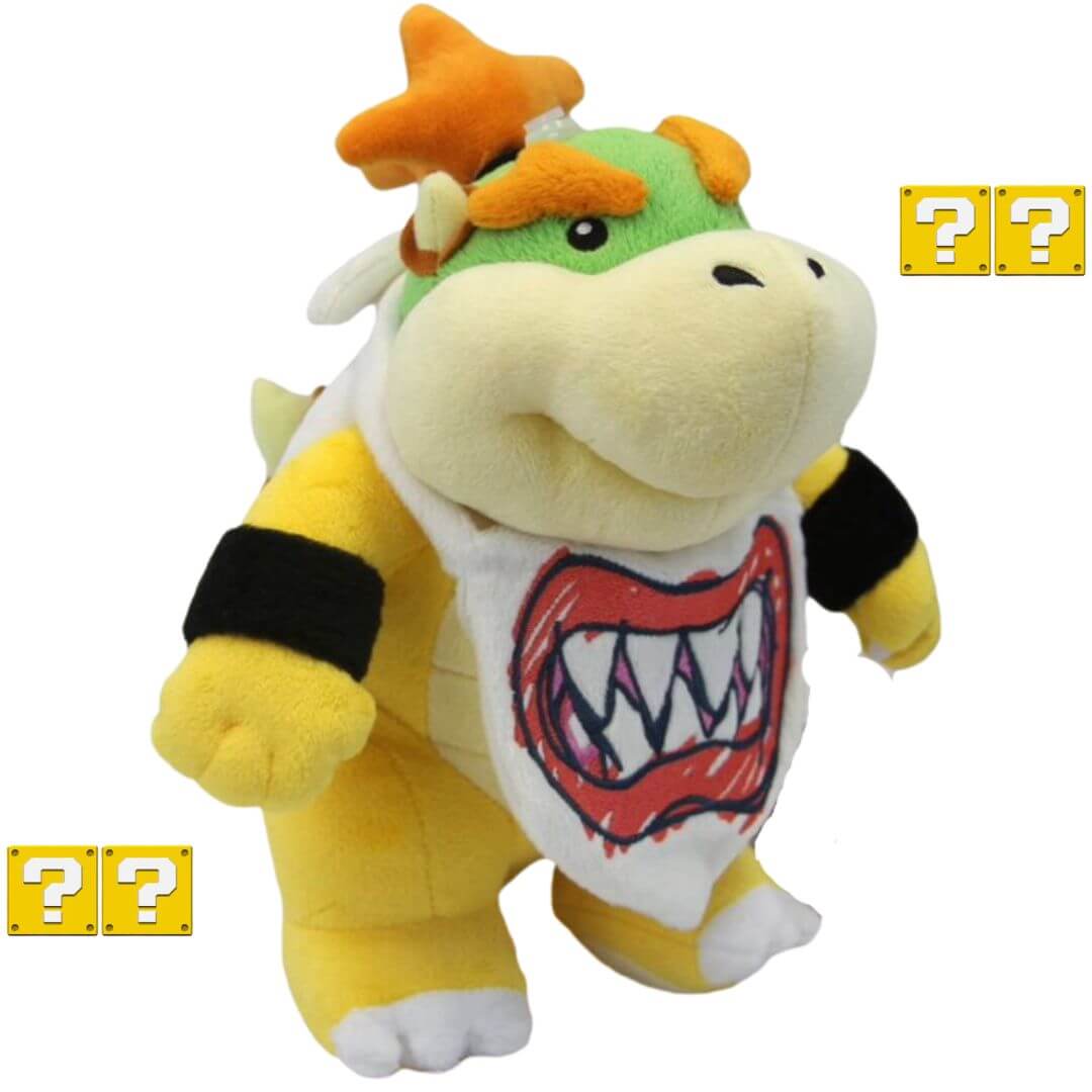 PELUCHE BOWSER JUNIOR JR DE MARIO BROS - MIDE 33 CM ALTO - 3