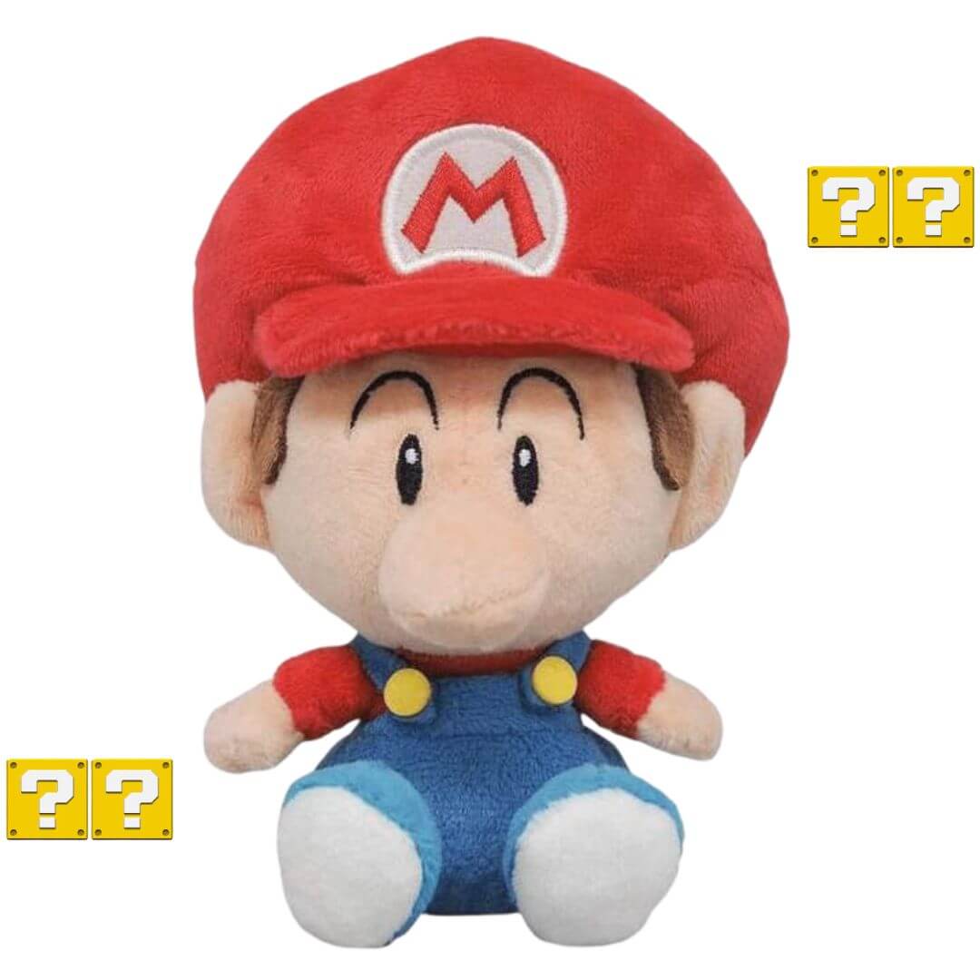PELUCHE MARIO BEBE DE MARIO BROS - MIDE 15 CM ALTO - 1