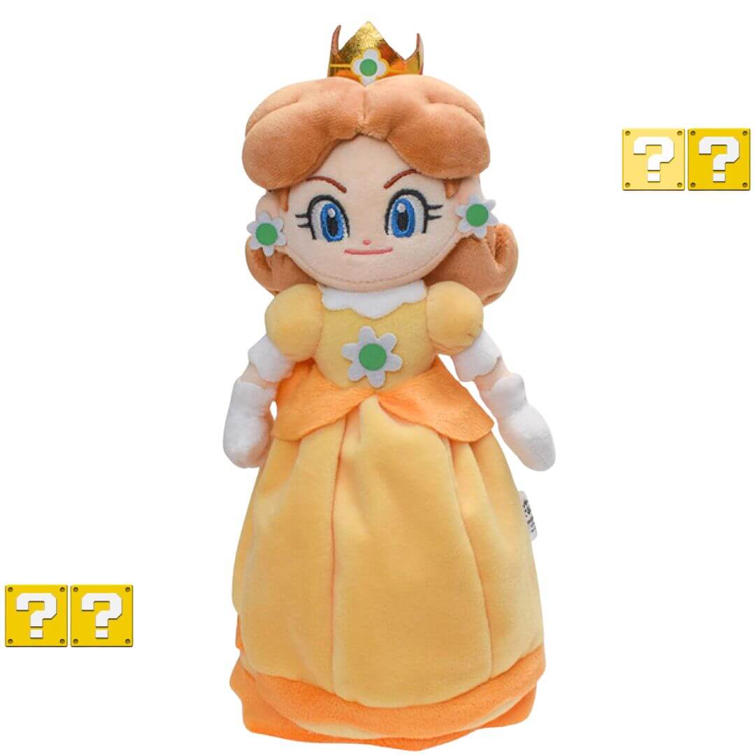 PELUCHE PRINCESA DAISY DE MARIO BROS - MIDE 26 CM ALTO - 1