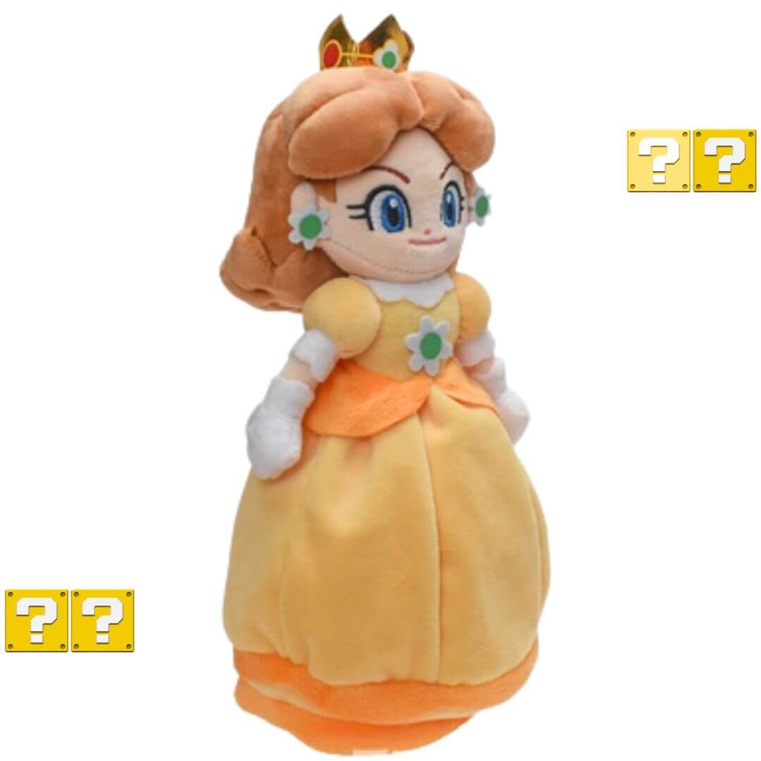 PELUCHE PRINCESA DAISY DE MARIO BROS - MIDE 26 CM ALTO - 2