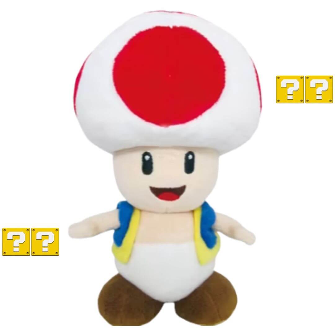 PELUCHE HONGUITO TOAD DE MARIO BROS - MIDE 20 CM ALTO - 1