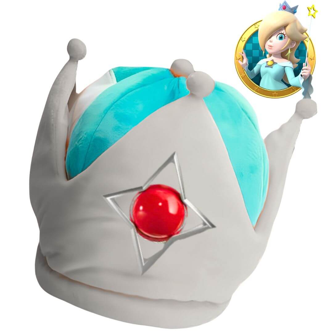 GORRO PRINCESA ROSALINA PELUCHE PEACH - NIÑOS Y ADULTOS - 1