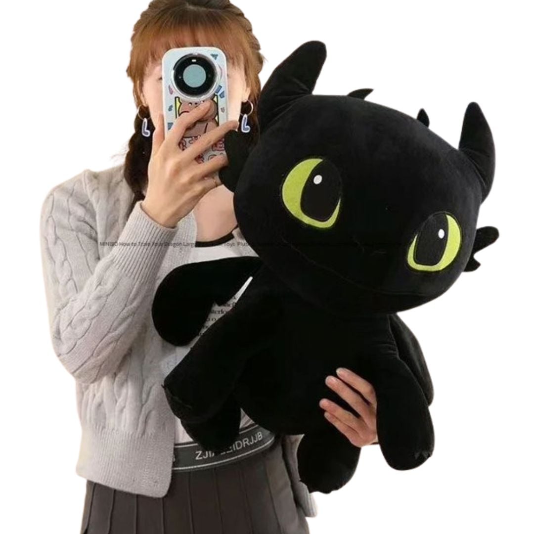 PELUCHE DRAGON CHIMUELO FURIA NOCTURNA - MIDE 40 CMS ALTO - 1