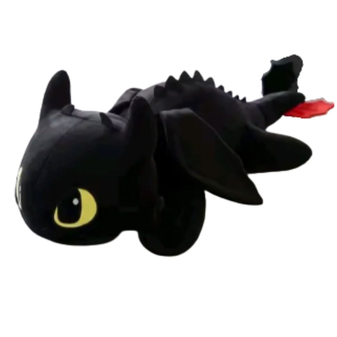 PELUCHE DRAGON CHIMUELO FURIA NOCTURNA - MIDE 34 CM LARGO - 1