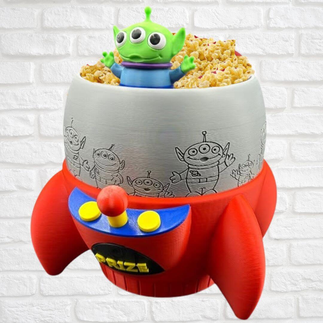 PALOMERA COHETE ALIENS TOY STORY POPCORN PELUCHE - MIDE 24 CM ALTO - 2