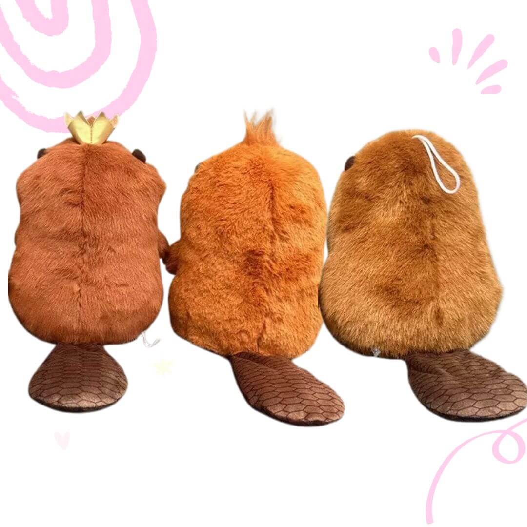 PELUCHES CASTOR HOPPERS (SET X 03) - MIDEN 23 CM ALTO - 2