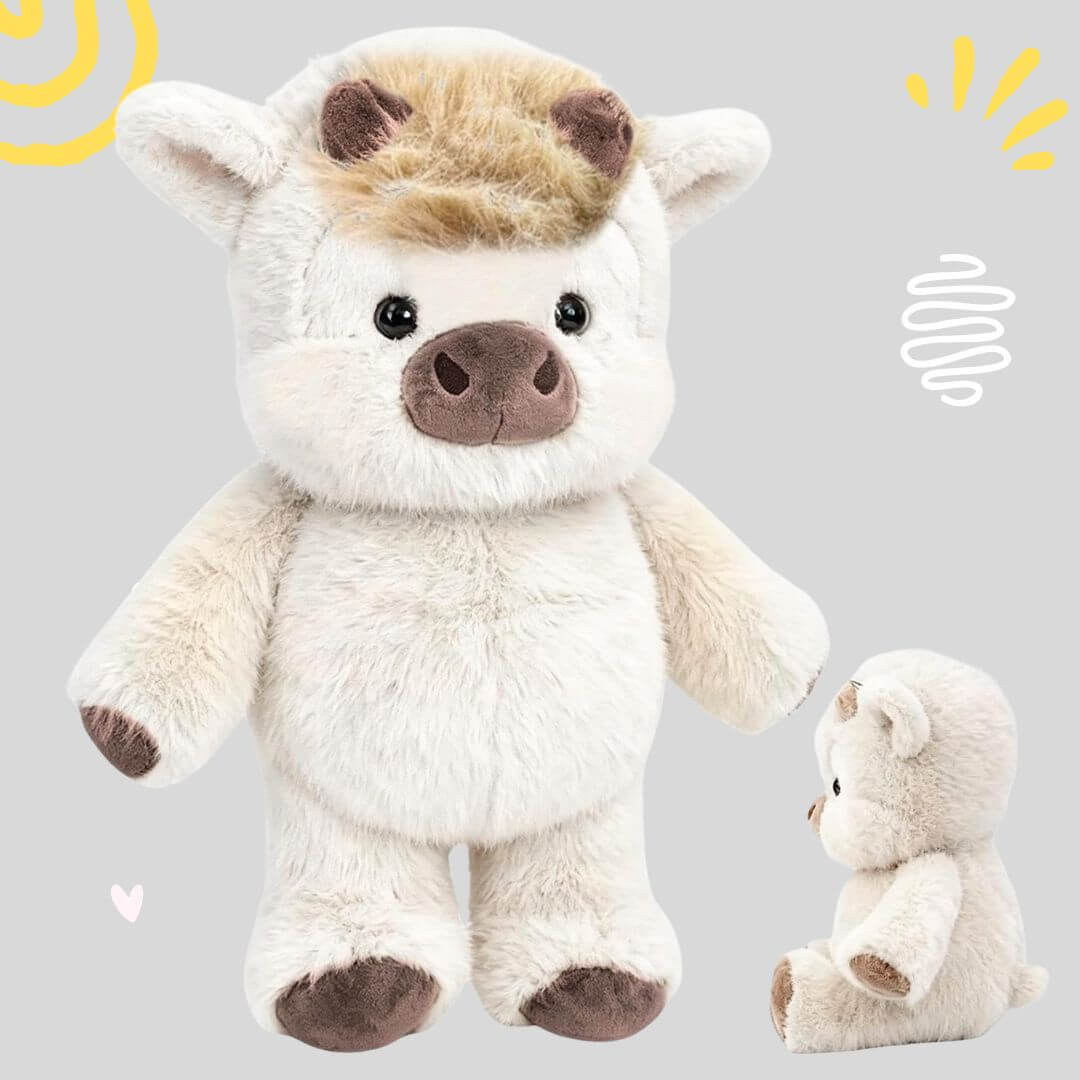 PELUCHE VACA CAMINADORA CORREDORA (SOLO ES PELUCHE) - MIDE 36 CM ALTO - 1