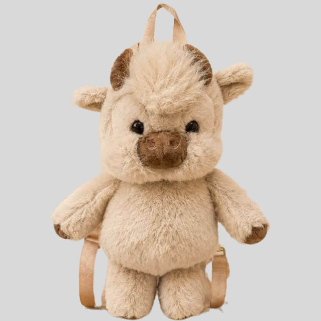 MOCHILA VACA CAMINADORA CORREDORA PELUCHE - MIDE 45 CM ALTO - 3