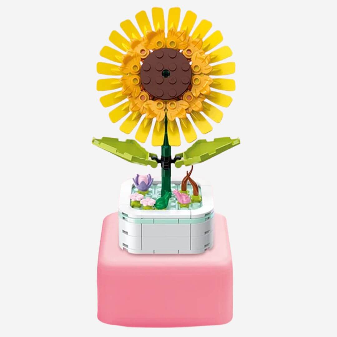 BLOQUES CONSTRUCCION GIRASOL ARMABLE FLORES ETERNAS - MIDE 13 CM ALTO - 2