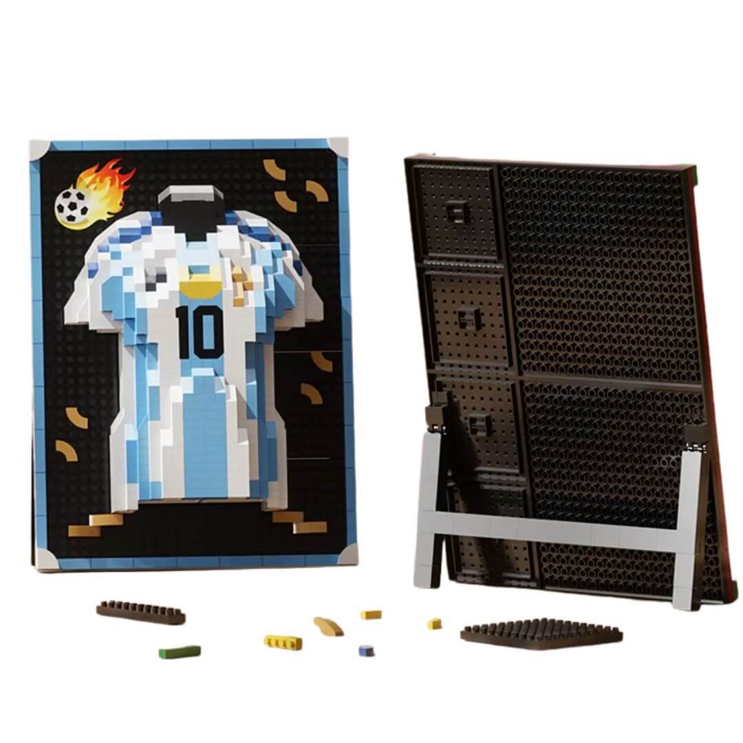 BLOQUES ARMABLES CAMISETA ARGENTINA MUNDIAL 2026 PELUCHES - MIDE 12 CM ALTO - 2