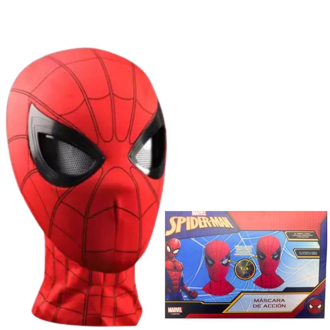 MASCARA SPIDERMAN OJOS MOVIBLES PELUCHE - 1