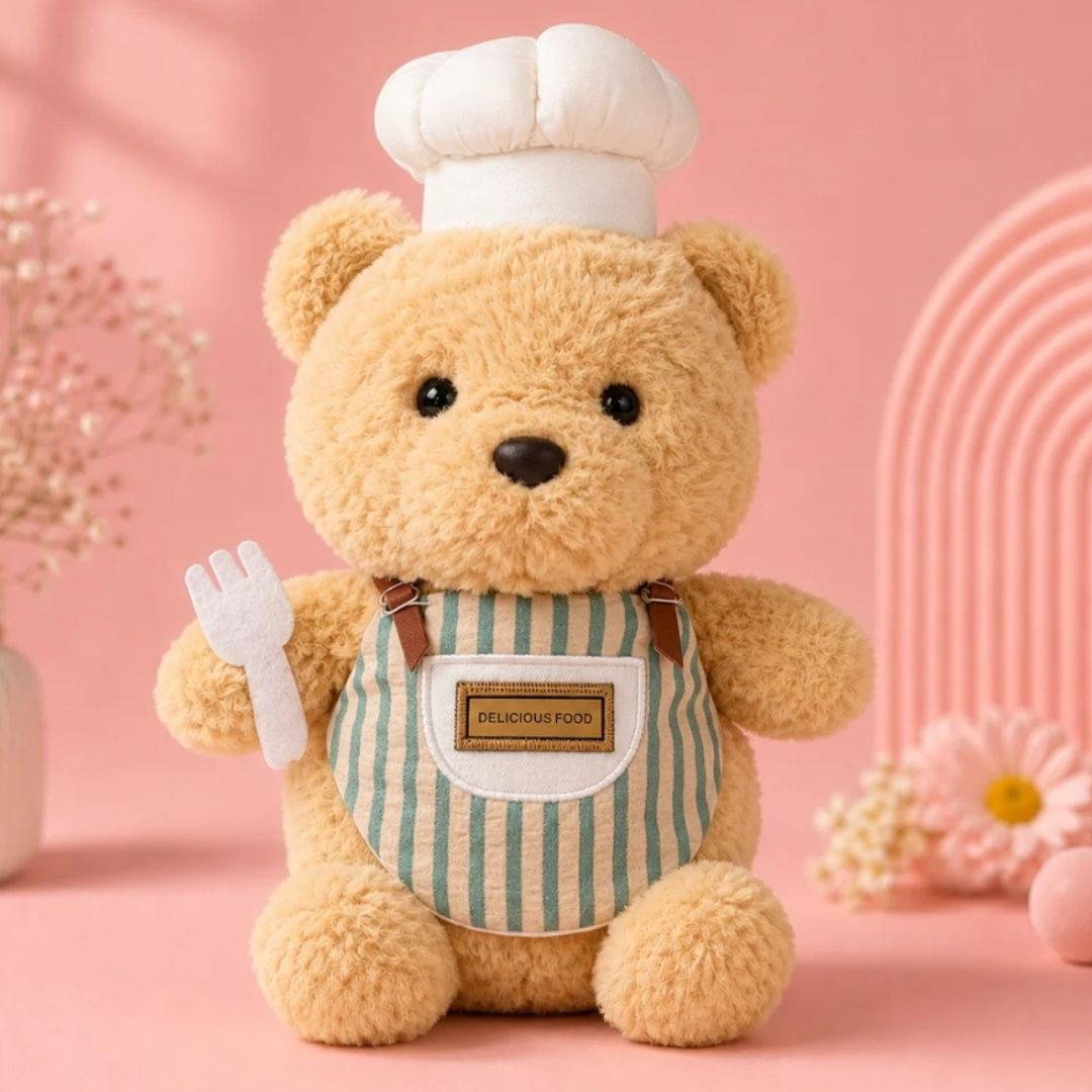 PELUCHE OSITO CHEF PASTELERO COCINERO - MIDE 27 CM ALTO - 1