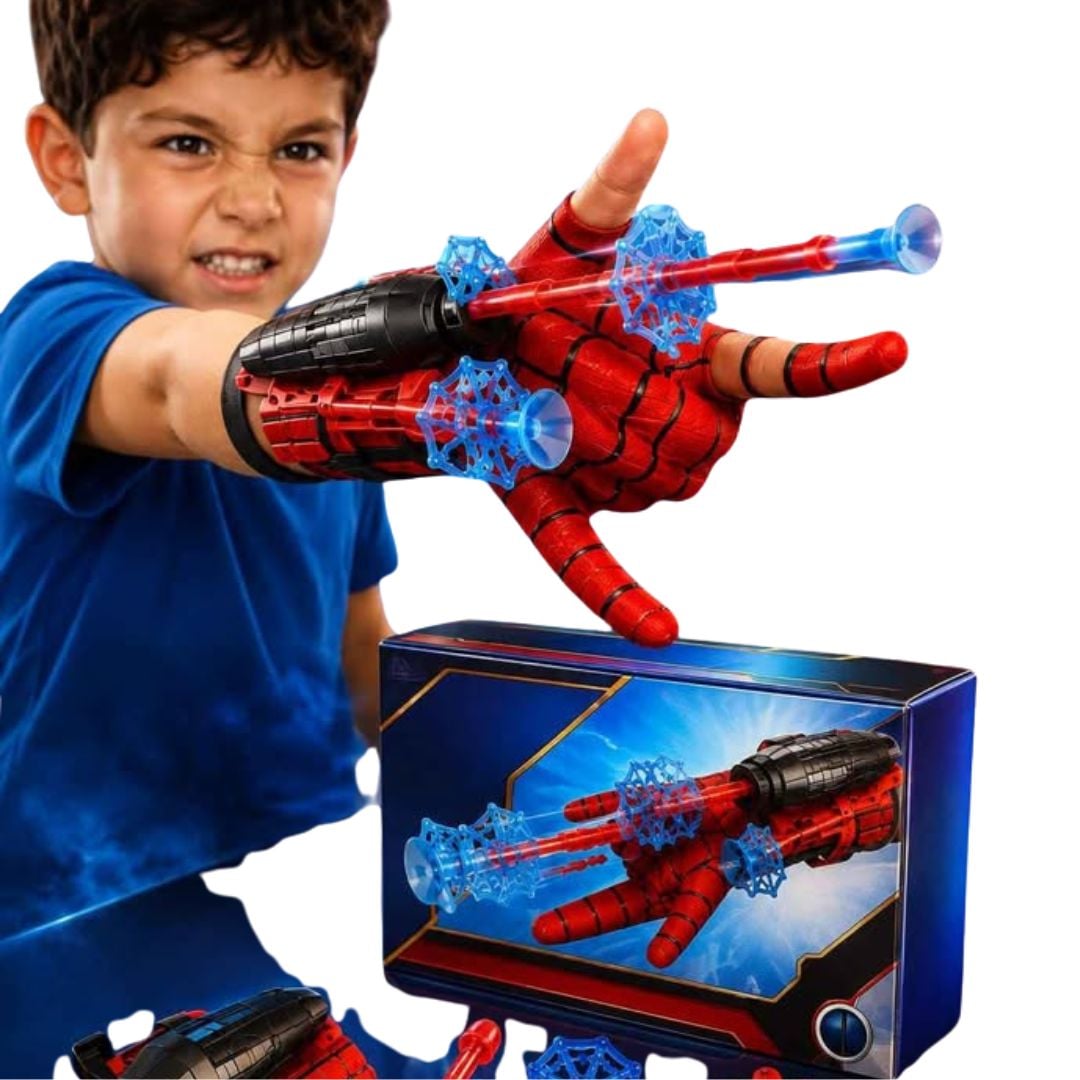 GUANTE SPIDERMAN LANZADOR PELUCHE - NIÑOS Y ADULTOS - 1
