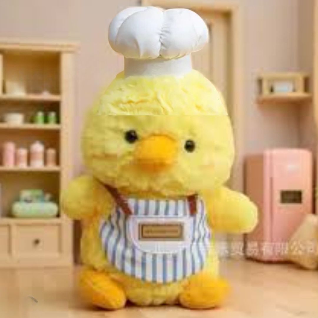 PELUCHE POLLITO CHEF PASTELERO COCINERO - MIDE 27 CM ALTO - 1
