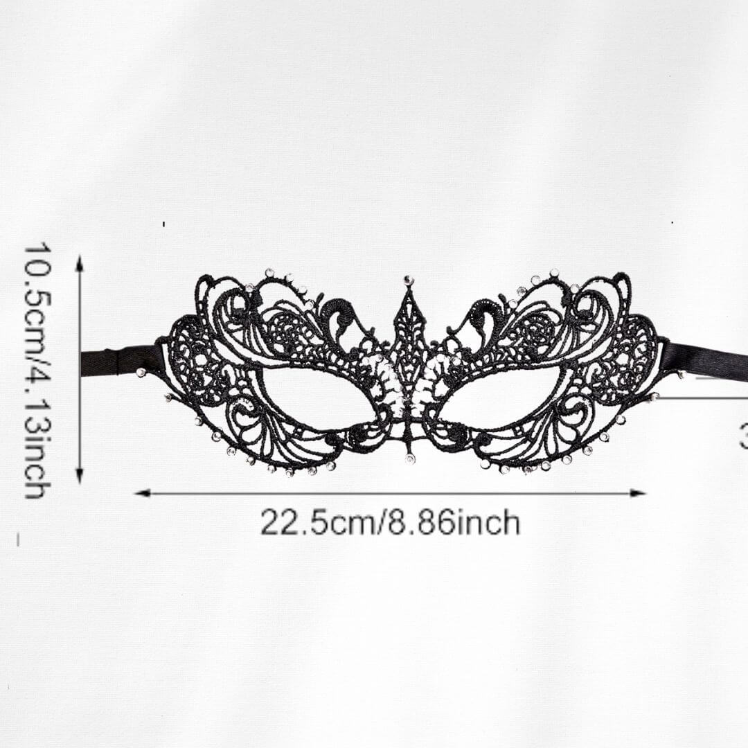 ANTIFAZ DE ENCAJE VICTORIANO ELEGANCE NEGRO - 2