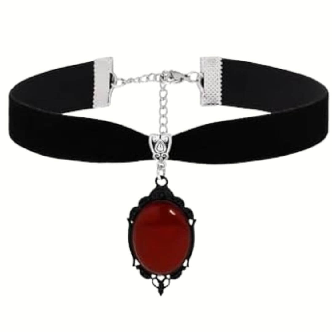 COLLAR VAMPIRO ROJO DISFRAZ CAPA - NIÑOS Y ADULTOS - 2