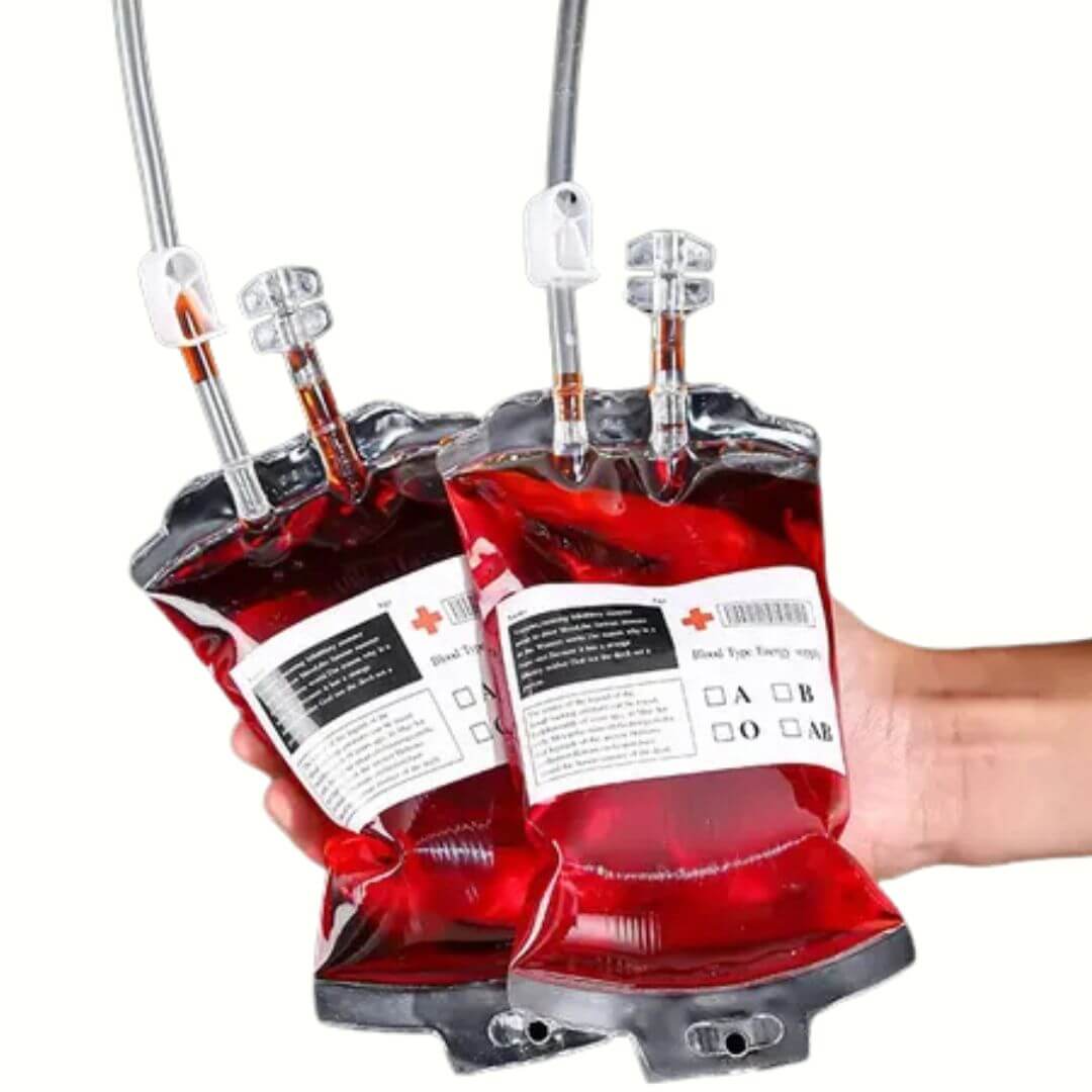 BOLSA DE SANGRE FALSA VAMPIRO DISFRAZ CAPA - 1