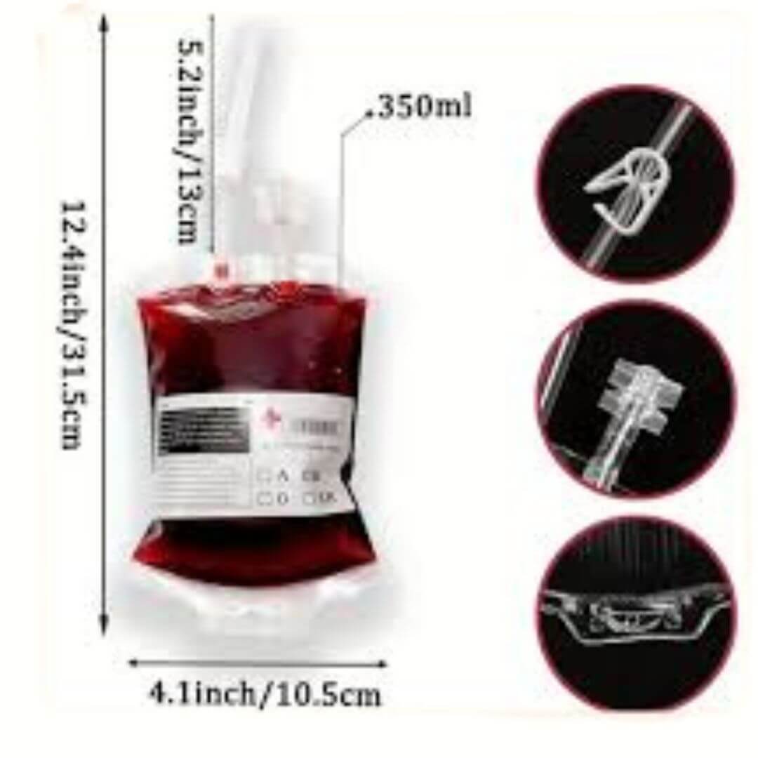 BOLSA DE SANGRE FALSA VAMPIRO DISFRAZ CAPA - 2