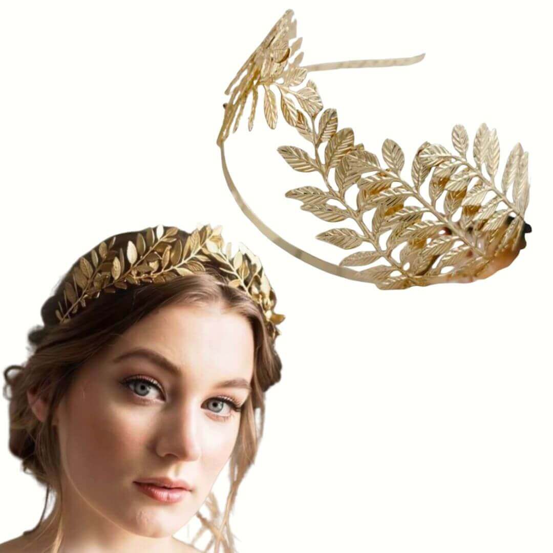 SET DIOSA GRIEGA LA ODISEA DISFRAZ - CORONA, ARM CLUFF Y COLLAR - 2