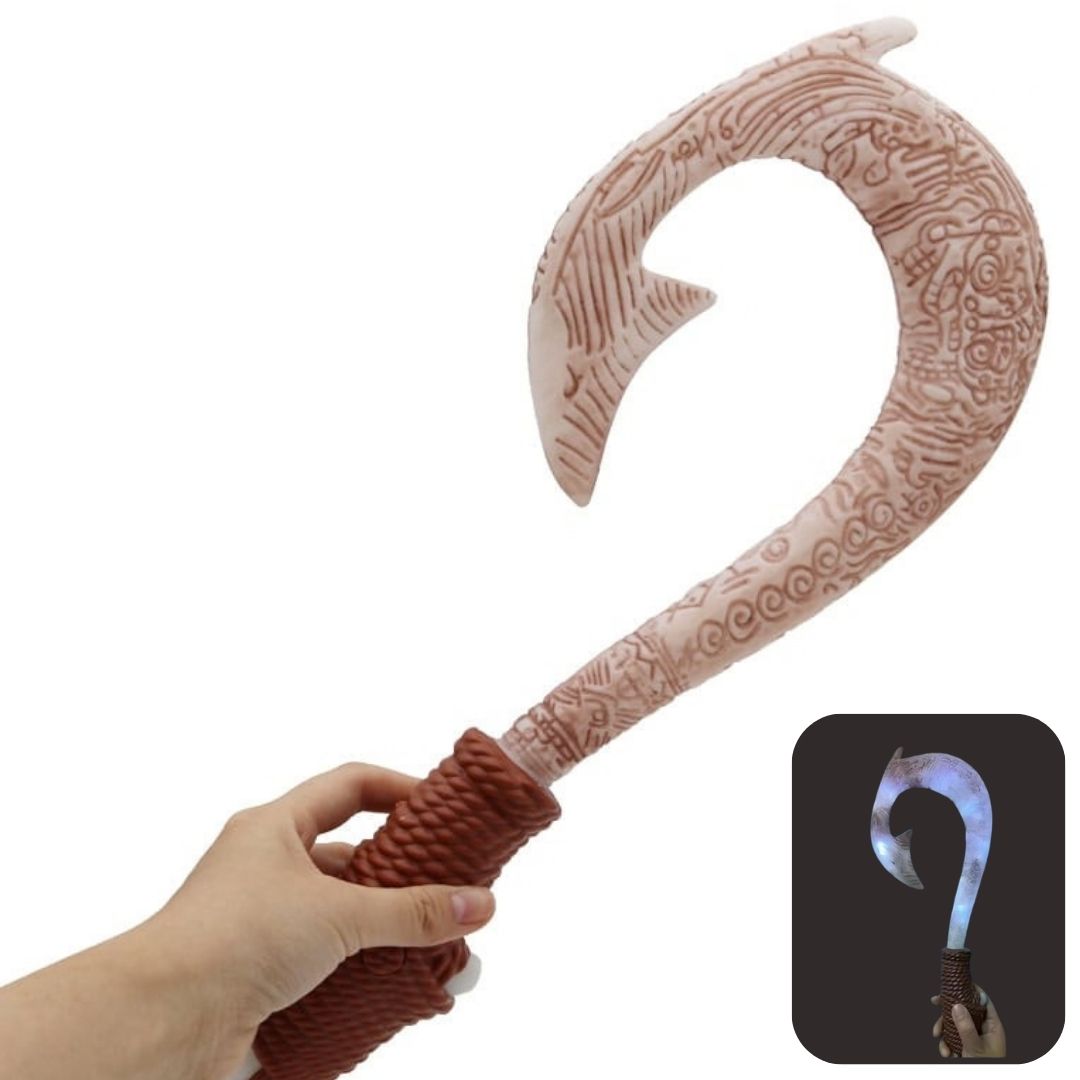 ANZUELO MAUI CON LUCES MOANA PELUCHE PUA- MIDE 40 CM ALTO - 2