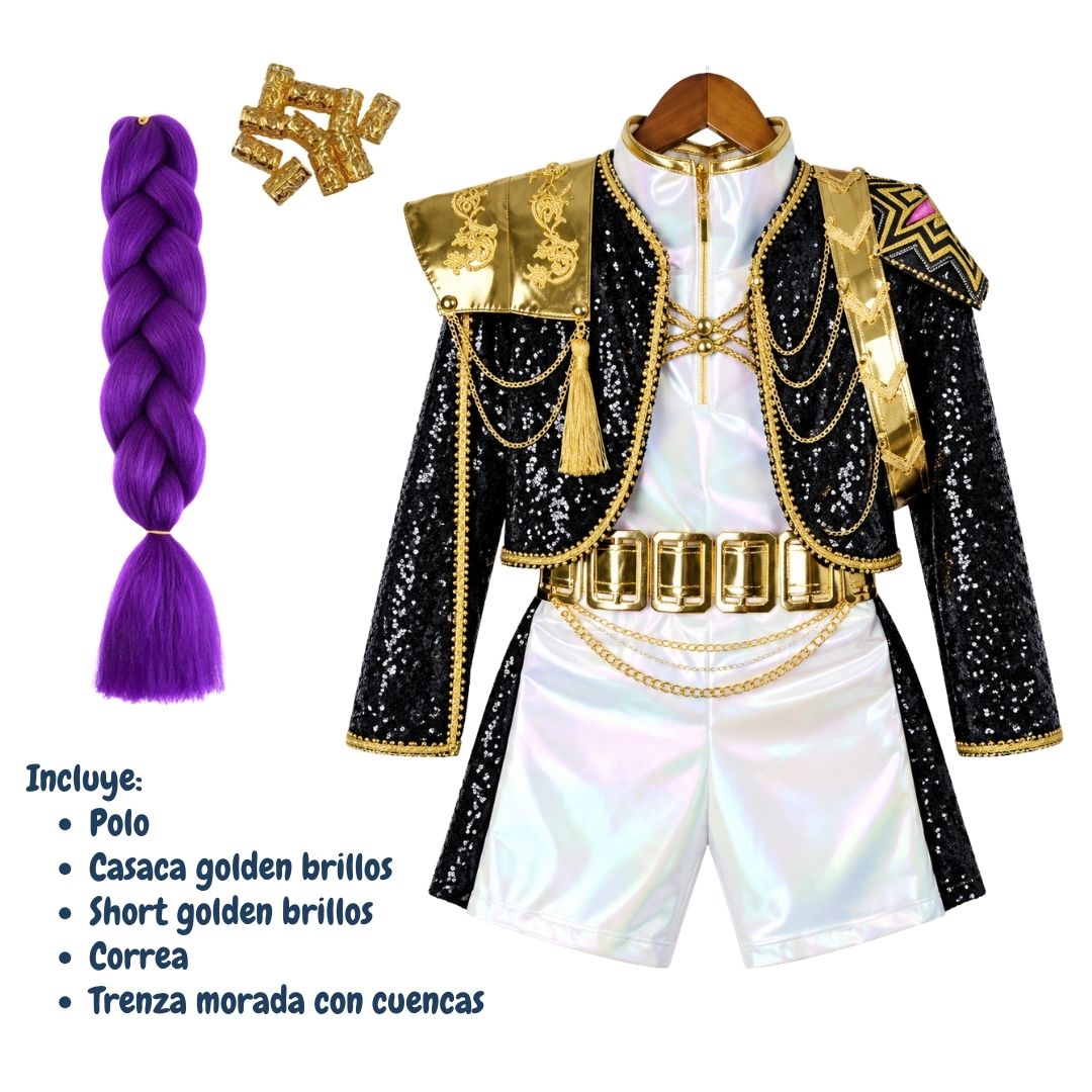 DISFRAZ RUMI GOLDEN GUERRERAS KPOP TRAJE - TALLAS 4 HASTA 14 - 3