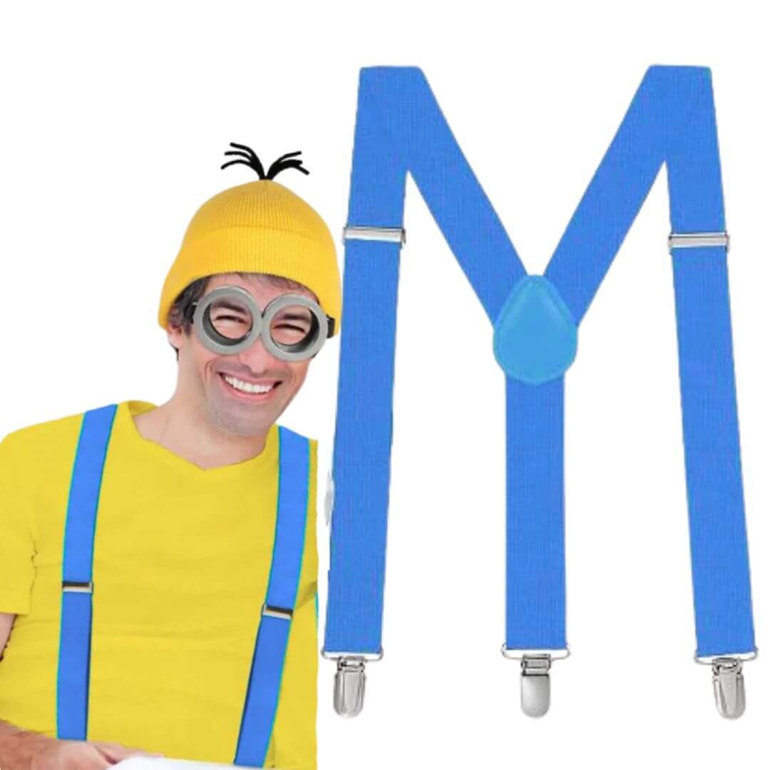 TIRANTES AZULES MINIONS DISFRAZ - ADULTOS - 1