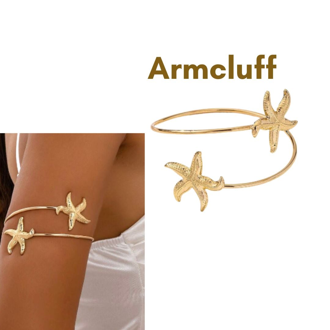 SET SIRENA ARIEL DISFRAZ DIOSA - TIARA CORONA + ARMCLUFF - 3