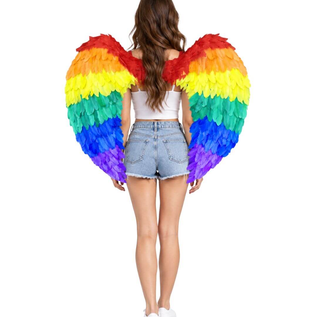 ALAS DE ANGEL MULTICOLOR DISFRAZ HALLOWEEN - 90X75 CMS - 2