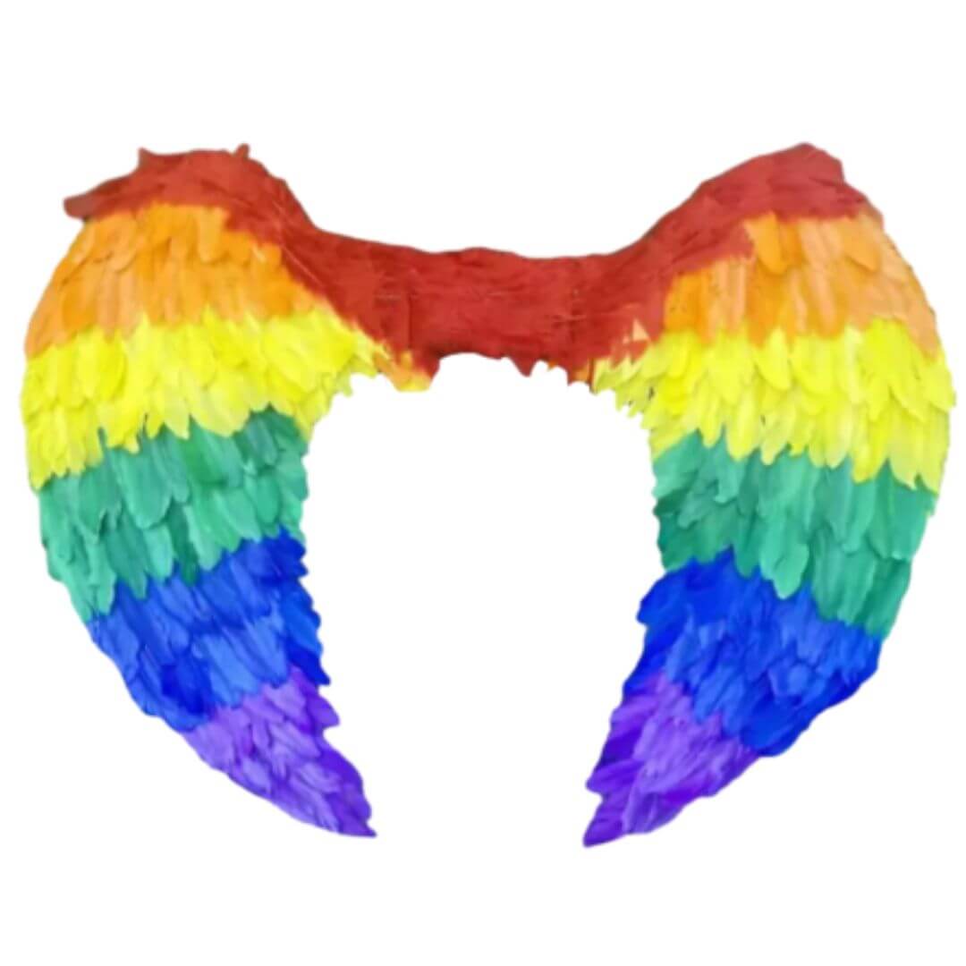 ALAS DE ANGEL MULTICOLOR DISFRAZ HALLOWEEN - 90X75 CMS - 3