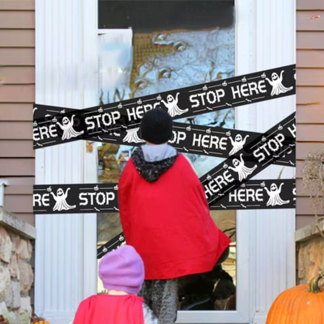 CINTA DECORATIVAHALLOWEEN  PRECAUCION NEGRO - 2