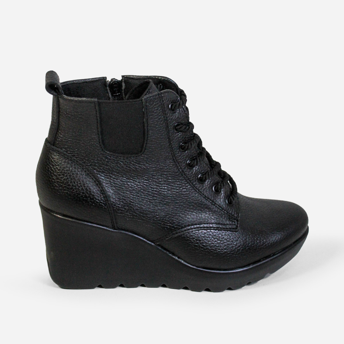 BOTINES MUJER MARIBU CUERO NEGRO 881 - 1