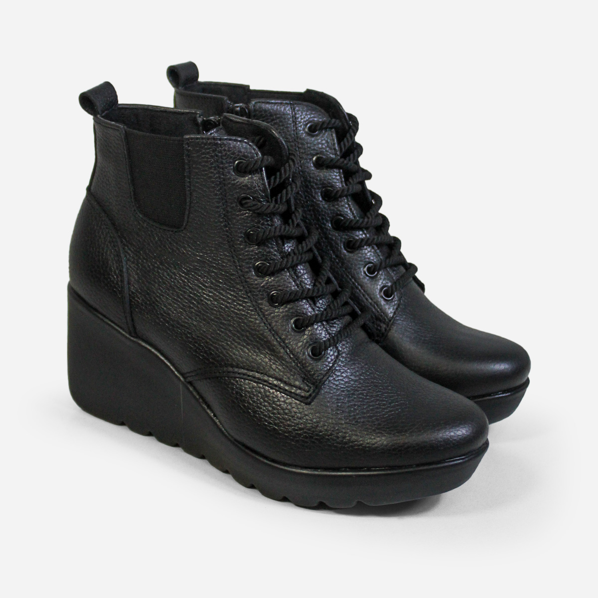 BOTINES MUJER MARIBU CUERO NEGRO 881 - 2