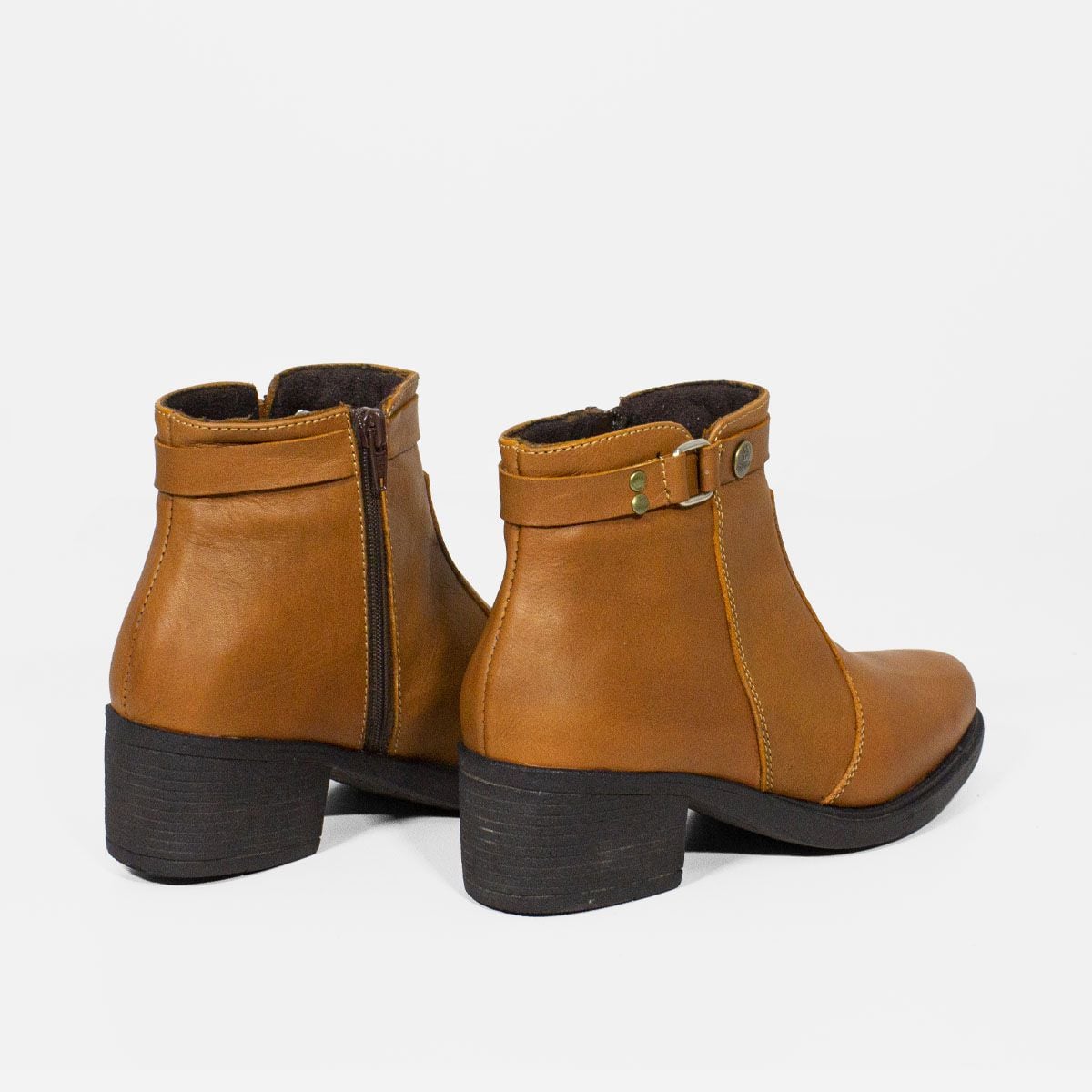 BOTINES MUJER MARIBU CUERO CARAMELO 887 - 3