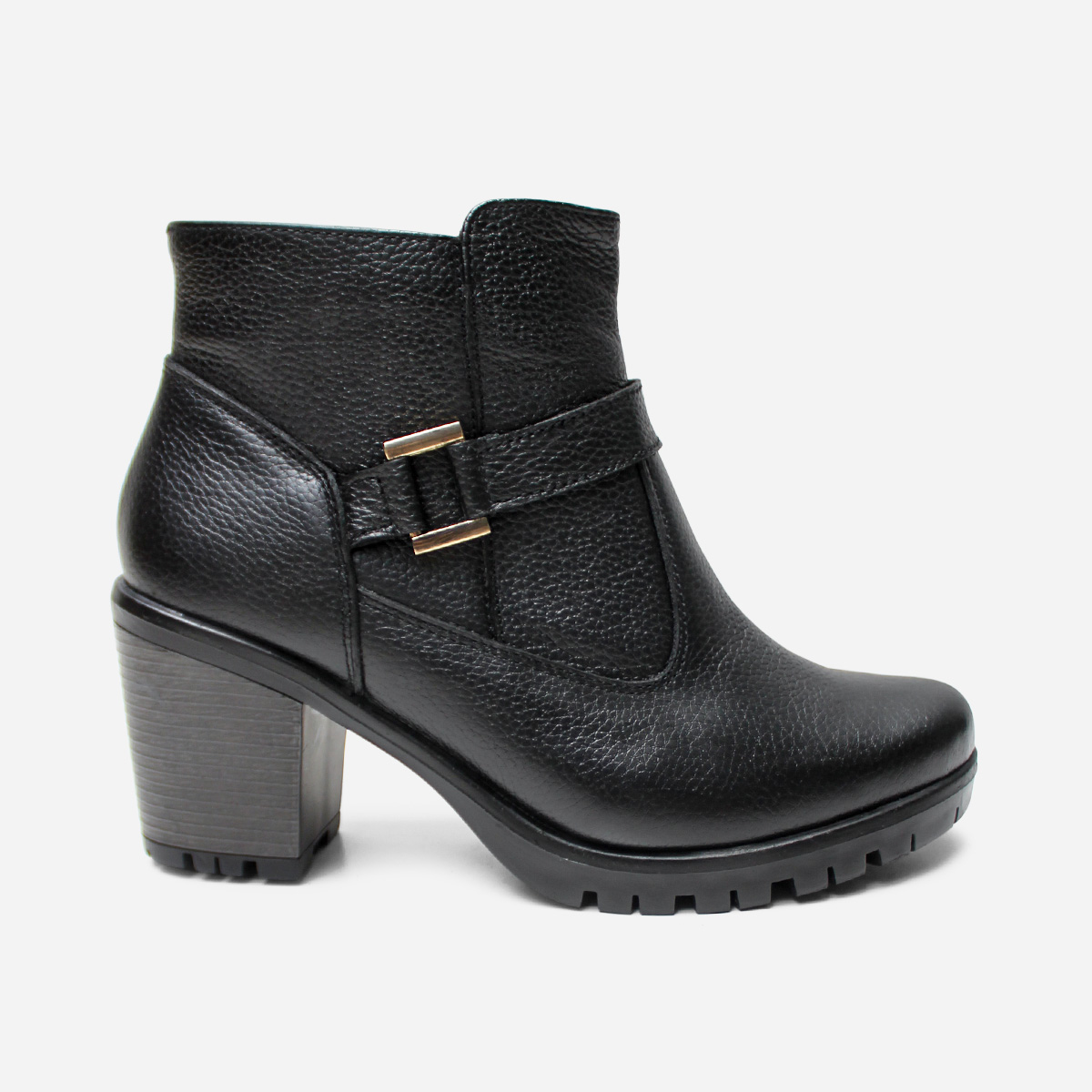 BOTINES MUJER MARIBU CUERO NEGRO 886 - 1