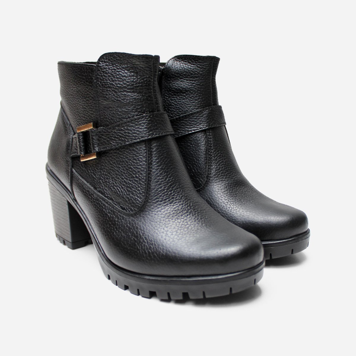 BOTINES MUJER MARIBU CUERO NEGRO 886 - 2