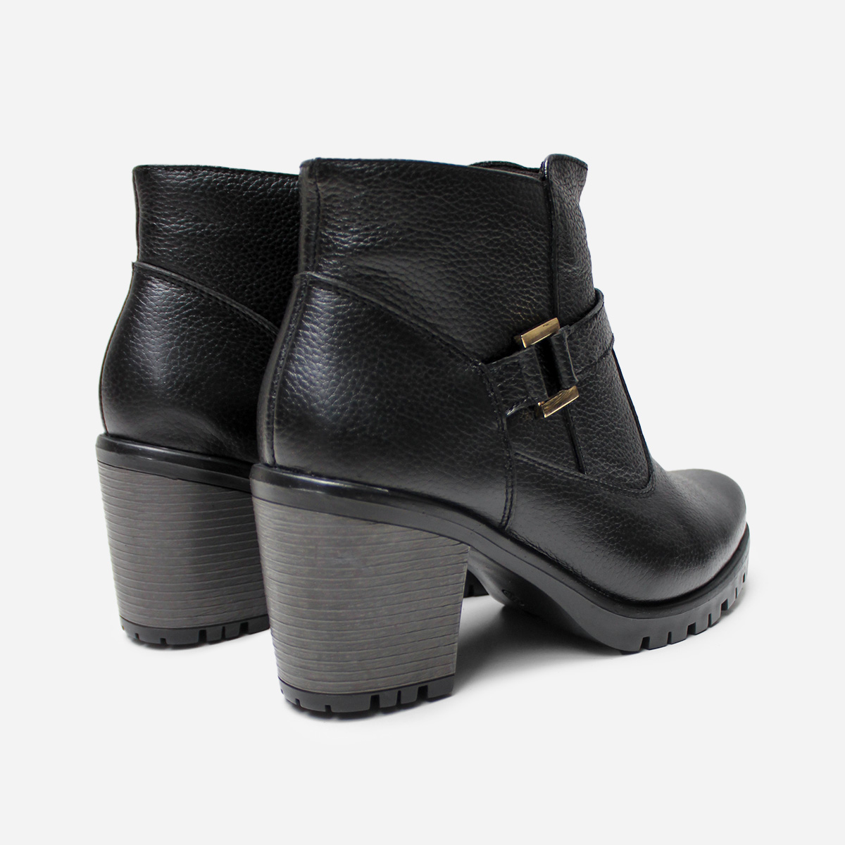 BOTINES MUJER MARIBU CUERO NEGRO 886 - 4