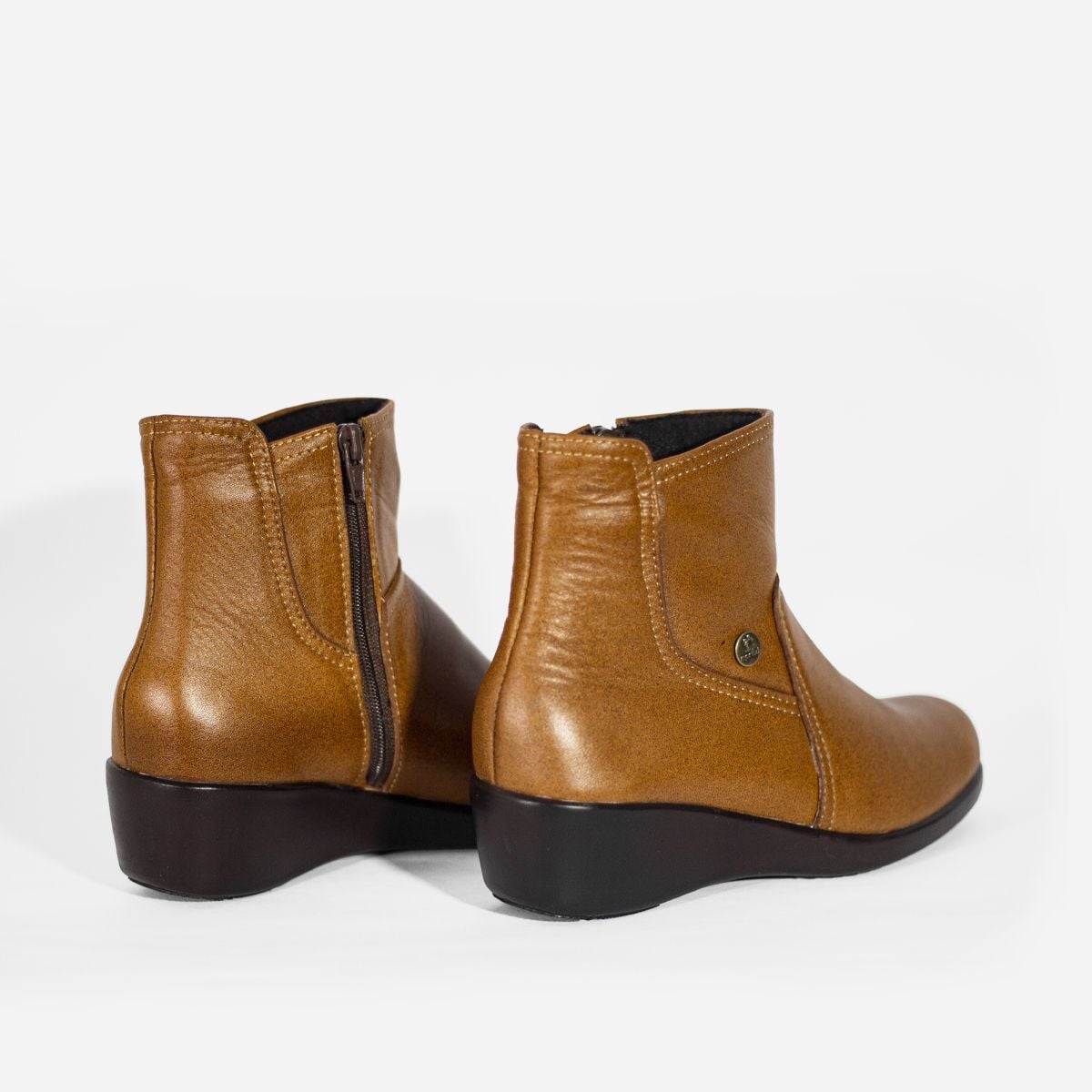 BOTINES MUJER MARIBU CUERO CARAMELO 879 - 3