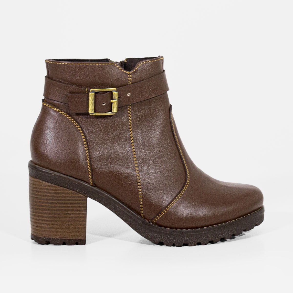 BOTINES MUJER MARIBU CUERO MARRÓN 891 - 1