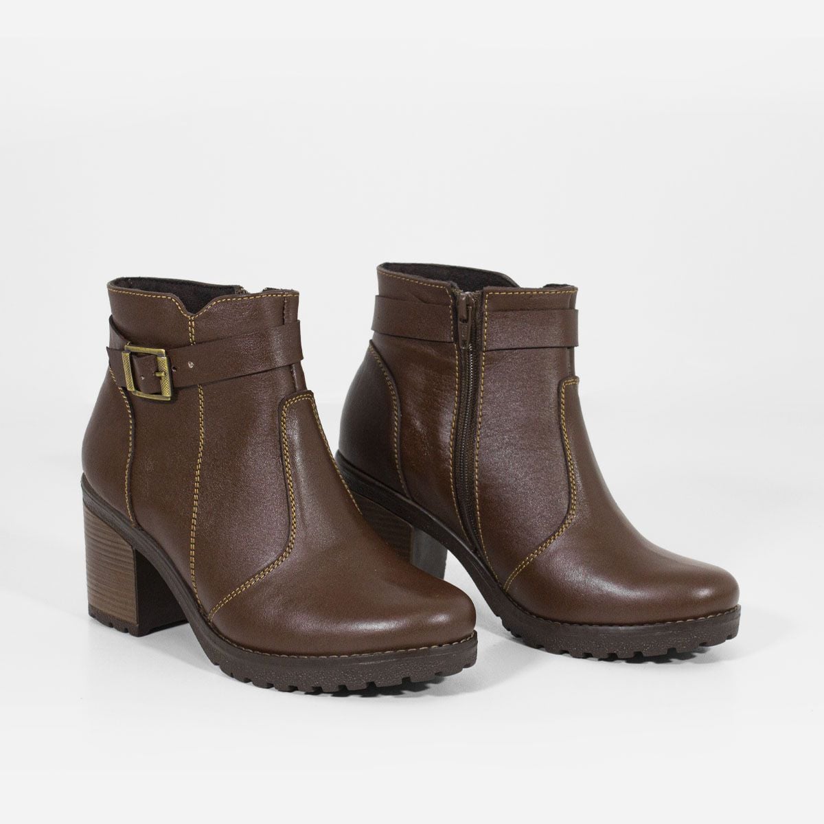 BOTINES MUJER MARIBU CUERO MARRÓN 891 - 2