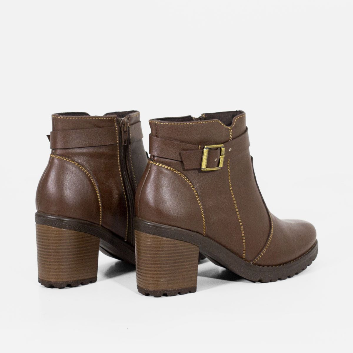 BOTINES MUJER MARIBU CUERO MARRÓN 891 - 3