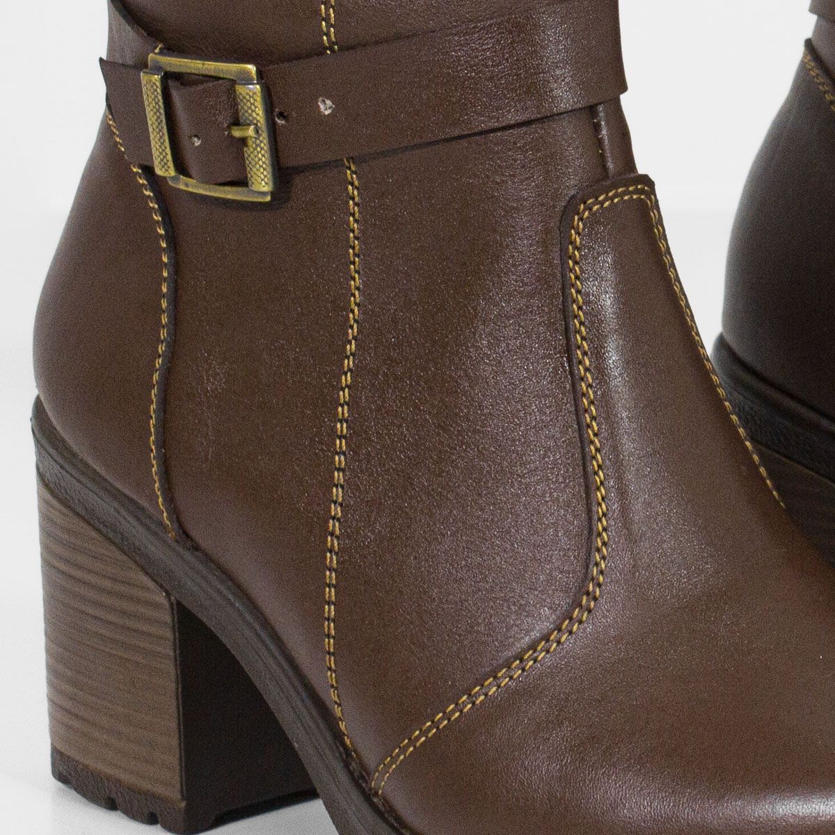BOTINES MUJER MARIBU CUERO MARRÓN 891 - 4