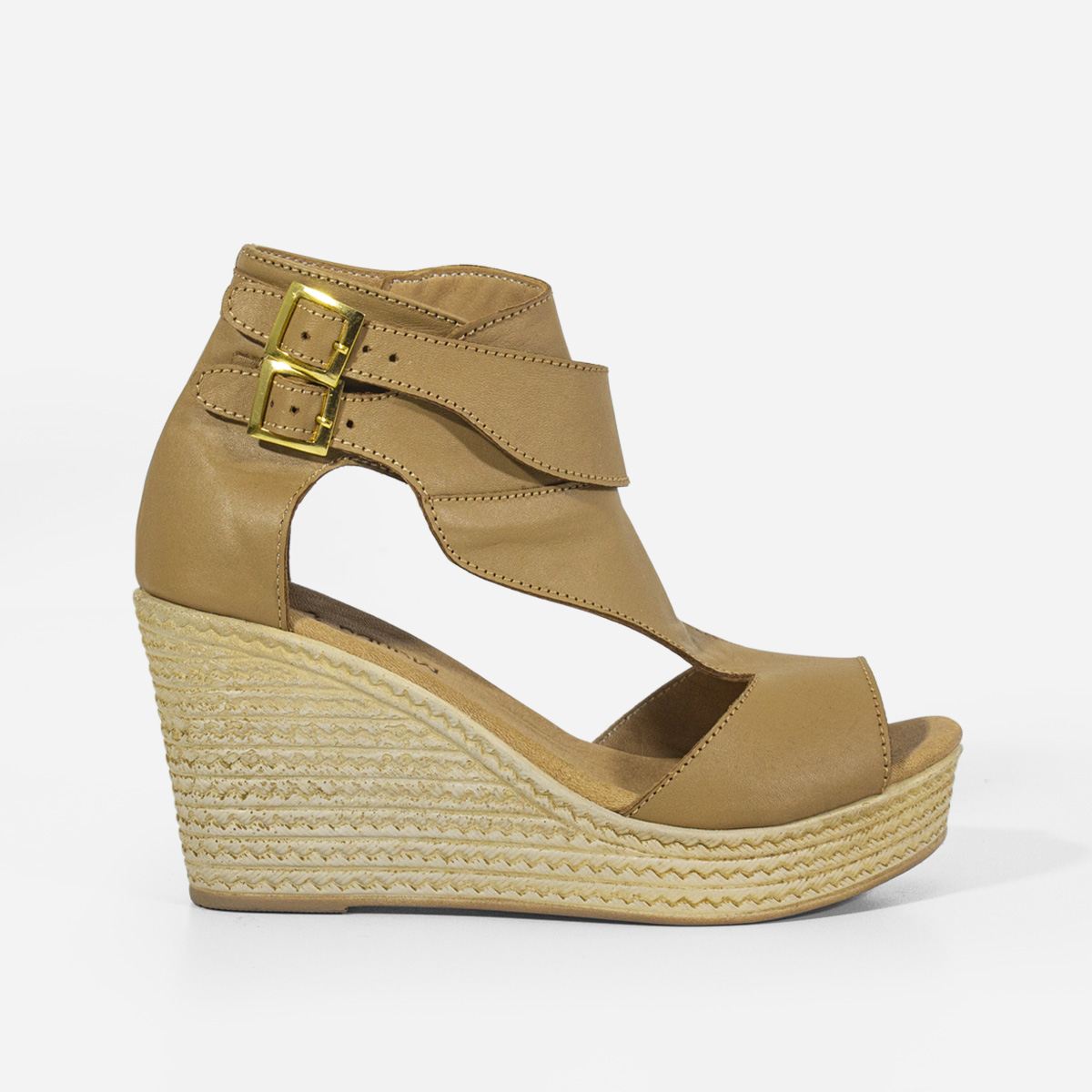 SANDALIAS MUJER MARIBU CUERO NATURAL 401 - 1