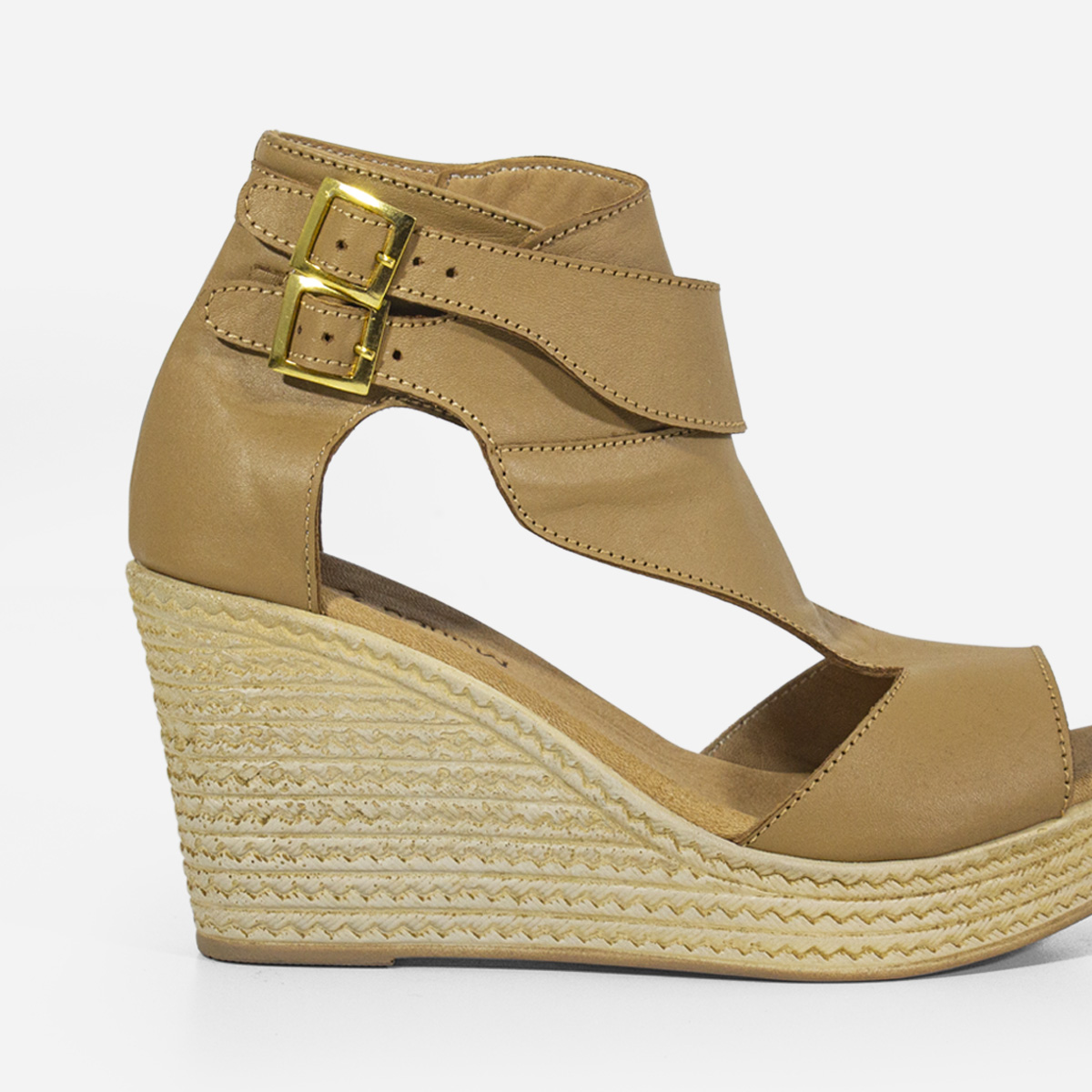 SANDALIAS MUJER MARIBU CUERO NATURAL 401 - 4